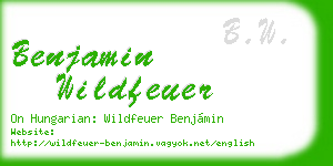 benjamin wildfeuer business card